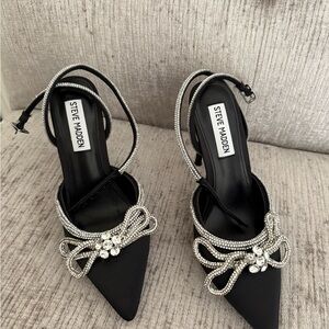 Steve Madden Black Embellished Women's Heels